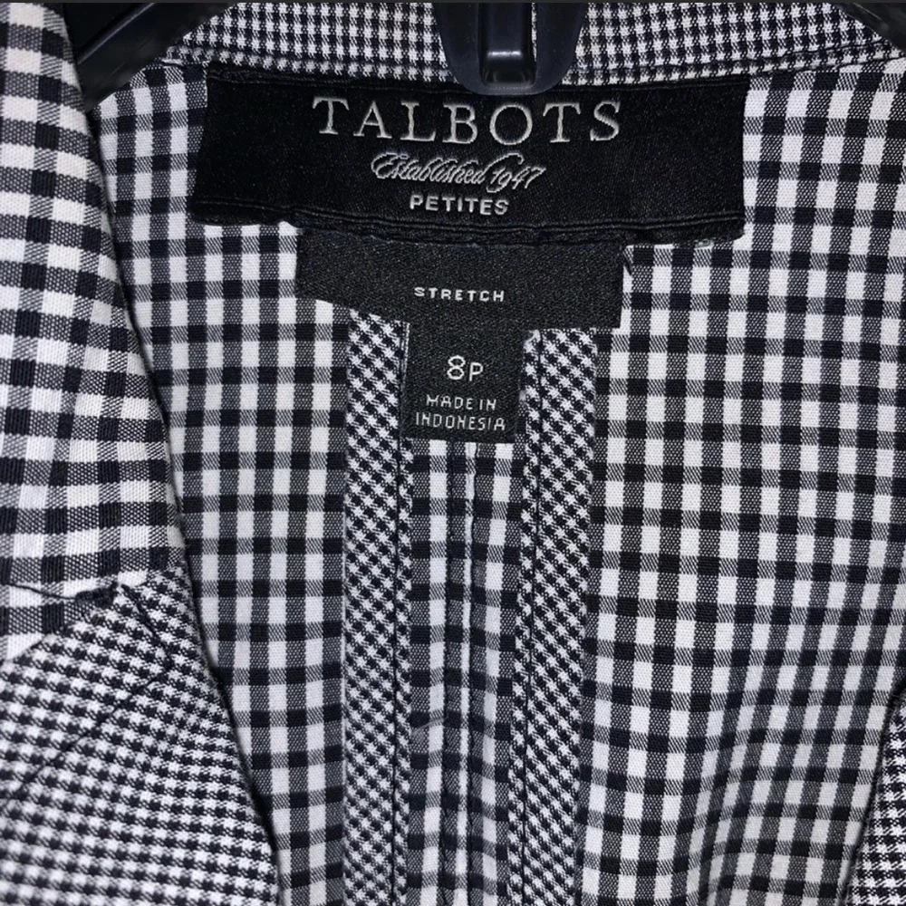 NWOT, Talbots Black & White Jacket, Size 8 Petite - Picture 2 of 4